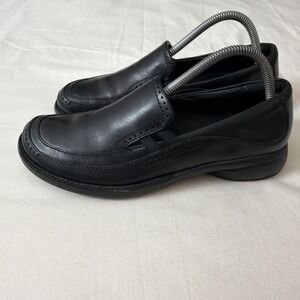 Merrell Womens Leather Slip On Loafers Black Size  10 Gently Used Casual Shoes